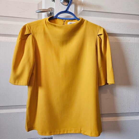 Calvin Klein puff sleeve blouse - Picture 1 of 4